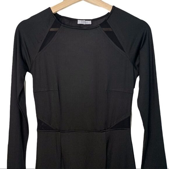 Tobi NWT Long Sleeve Mesh Panel Details LBD - Picture 3 of 8